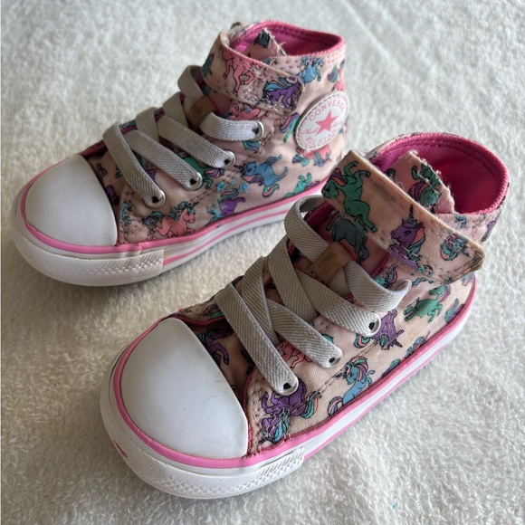 Converse Pink Unicorn Kids Sneakers - Picture 1 of 3